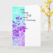 Aan mijn liefdevolle vrouw Jubileum Kaart (Gele Bloem)