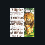 Aan mijn Lion Daughter Gift, Daughter Birthday Gif Canvas Afdruk<br><div class="desc">Aan mijn Lion Daughter Gift,  Daughter Birthday Gift</div>