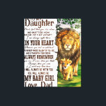 Aan mijn Lion Daughter Gift, Daughter Birthday Gif Canvas Afdruk<br><div class="desc">Aan mijn Lion Daughter Gift,  Daughter Birthday Gift</div>
