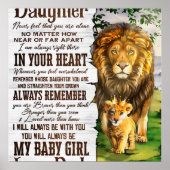 Aan mijn Lion Daughter Gift, Daughter Birthday Gif Poster (Voorkant)