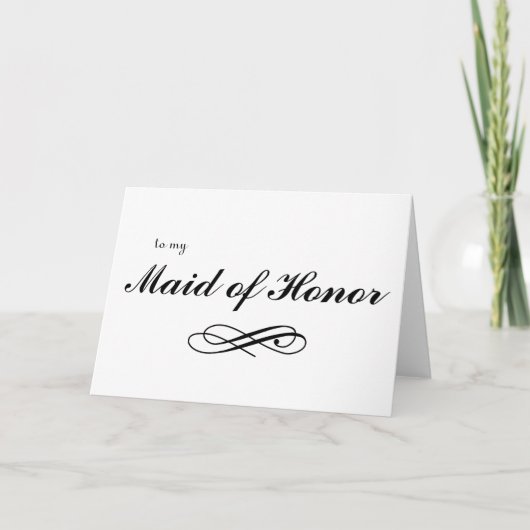 aan mijn Maid of Honor Bedankkaart (Voorkant)