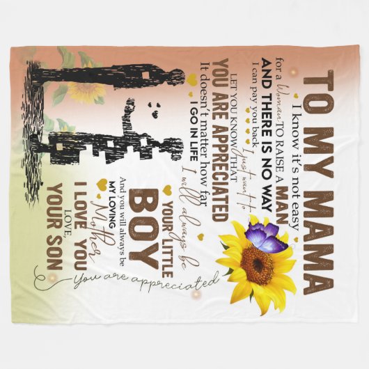 aan mijn mama deken van dochter, geschenk voor moe (Voorkant (Horizontaal))