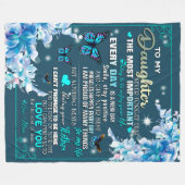 Aan mijn mama Gift, Daughter en Mam, Butterfly Lov Fleece Deken (Voorkant (Horizontaal))