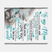 Aan mijn mama wolf deken, geschenk voor mam deken (Voorkant (Horizontaal))