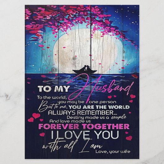 Aan mijn man: Birthday Gift | Brief aan de echtgen Menu (Voorkant)