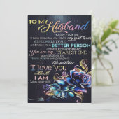 Aan mijn man brief, aan mijn man Gift Feestdagenkaart (Staand voorkant)