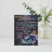 Aan mijn man brief, aan mijn man Gift Kaart (Staand voorkant)