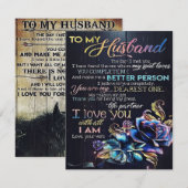 Aan mijn man brief, aan mijn man Gift Kaart (Voorkant / Achterkant)