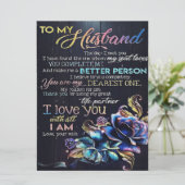 Aan mijn man brief, aan mijn man Gift Menu (Staand voorkant)