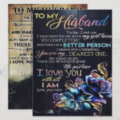 Aan mijn man brief, aan mijn man Gift Menu (Voorkant / Achterkant)