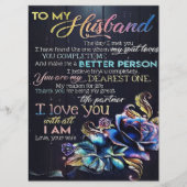 Aan mijn man brief, aan mijn man Gift Menu (Voorkant)