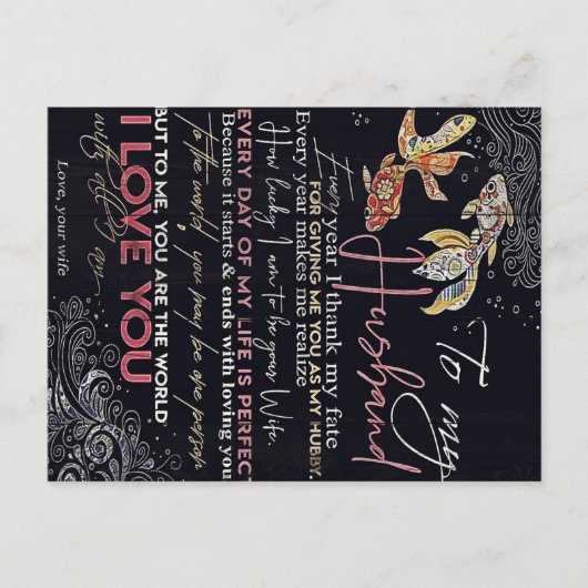 Aan mijn man brief | Beste Vaderdag Cadeau | Briefkaart (Voorkant)