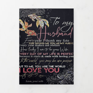 Aan mijn man brief   Beste Vaderdag Cadeau   Drieluik Aankondiging