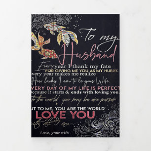 Aan mijn man brief   Beste Vaderdag Cadeau   Drieluik Aankondiging