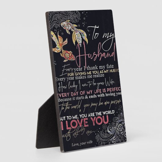 Aan mijn man brief | Beste Vaderdag Cadeau | Fotoplaat (Zijkant)