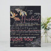 Aan mijn man brief | Beste Vaderdag Cadeau | Menu (Staand voorkant)