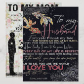 Aan mijn man brief | Beste Vaderdag Cadeau | Menu (Voorkant / Achterkant)