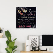 Aan mijn man brief | Beste Vaderdag Cadeau | Poster (Thuiskantoor)