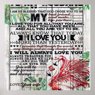 Aan mijn man brief | Cadeau naar mijn man brengen  Poster