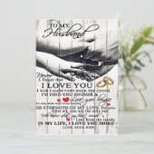 Aan mijn man brief | Cute Cadeau | Feestdagenkaart (Staand voorkant)