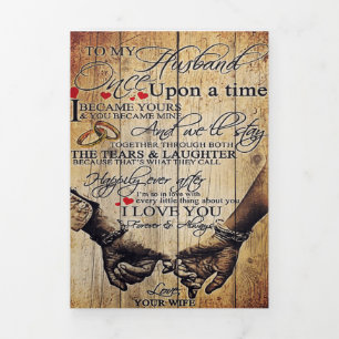 Aan mijn man brief   Cute Cadeau   Papa's cadeau   Drieluik Aankondiging