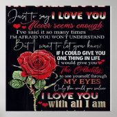 Aan mijn man brief | Cute Cadeau | Papa's cadeau | Poster (Voorkant)