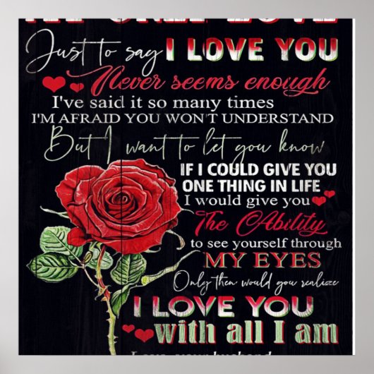 Aan mijn man brief | Cute Cadeau | Papa's cadeau | Poster (Voorkant)