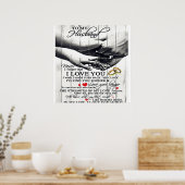 Aan mijn man brief | Cute Cadeau | Poster (Keuken)