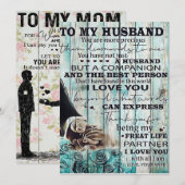 Aan mijn man brief | Lovely Gift for Husband Feestdagenkaart (Voorkant / Achterkant)