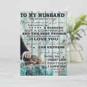 Aan mijn man brief | Lovely Gift for Husband Feestdagenkaart (Staand voorkant)