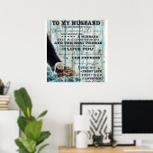 Aan mijn man brief | Lovely Gift for Husband Poster (Thuiskantoor)
