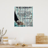 Aan mijn man brief | Lovely Gift for Husband Poster (Keuken)