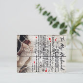 Aan Mijn Man Brief | Nieuw Huis Decoratie Aankondigingskaart (Staand voorkant)