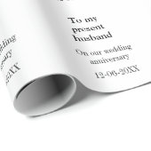 Aan mijn man bruiloft verjaardag toevoegen naam da cadeaupapier (Rol Hoek)