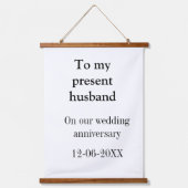Aan mijn man bruiloft verjaardag toevoegen naam da hangend wandkleed (Voorkant)