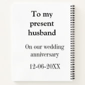 Aan mijn man bruiloft verjaardag toevoegen naam da notitieboek (Achterkant)