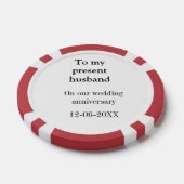 Aan mijn man bruiloft verjaardag toevoegen naam da poker chips (Enkel)