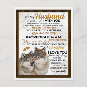 Aan mijn man, een paar Wolf Gift, een weddenschap Flyer