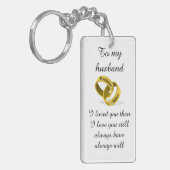 Aan mijn man - gegraveerde namen - gedicht + ik ho sleutelhanger (Voorkant Links)