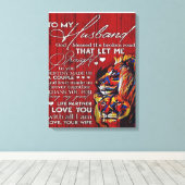 Aan mijn man Gift, Beste Vakantie Cadeau Canvas Afdruk (Insitu (Houten vloer))