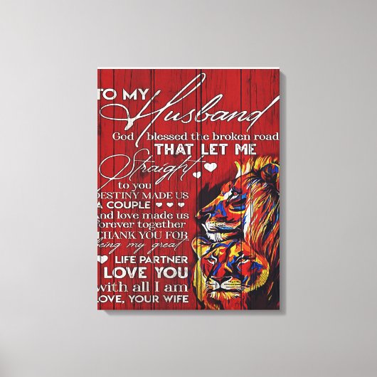 Aan mijn man Gift, Beste Vakantie Cadeau Canvas Afdruk (Voorkant)