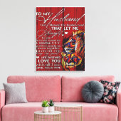 Aan mijn man Gift, Beste Vakantie Cadeau Canvas Afdruk (Insitu (Woonkamer))