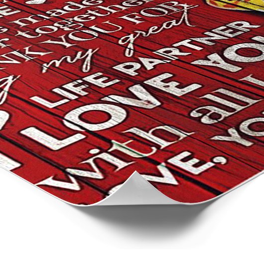 Aan mijn man Gift, Beste Vakantie Cadeau Poster (Hoek)