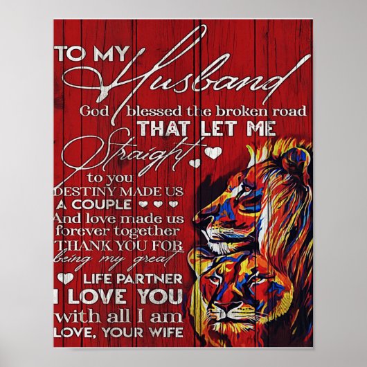 Aan mijn man Gift, Beste Vakantie Cadeau Poster (Voorkant)