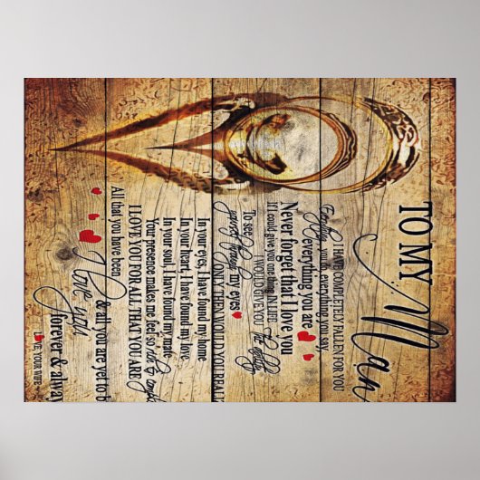 Aan mijn man Gift, New House Decor Poster (Voorkant)