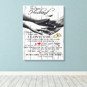 Aan mijn man Gift, Vakantiegencadeau Canvas Afdruk (Insitu (Houten vloer))