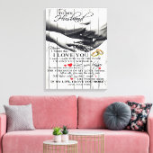 Aan mijn man Gift, Vakantiegencadeau Canvas Afdruk (Insitu (Woonkamer))