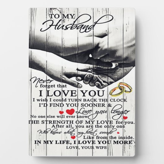 Aan mijn man Gift, Vakantiegencadeau Fotoplaat (voorkant)