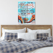 Aan mijn man Letter, liefdevolle Husband Letter Canvas Afdruk (Insitu (Slaapkamer))