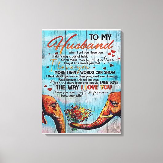 Aan mijn man Letter, liefdevolle Husband Letter Canvas Afdruk (Voorkant)